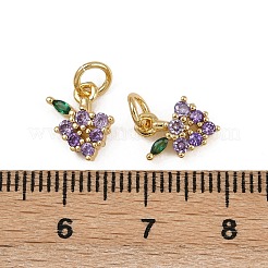 Colgante micropavé cubic zirconia de latón&nbsp;KK-Z120-08G-06