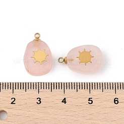 Natürlichen Rosenquarz Anhänger&nbsp;STAS-P380-77G-04