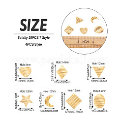 28 pendentif en acier inoxydable 304 de 7 styles&nbsp;STAS-TA0004-75