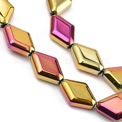 Chapelets de perles en verre électroplaqué&nbsp;EGLA-B010-01A-FP01
