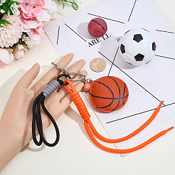 1 porte-clés en cuir PU sur le thème du sport&nbsp;KEYC-SP0001-67C