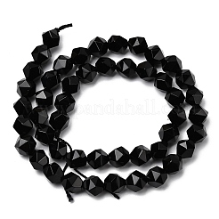 Natürliche schwarze Onyxperlenstränge&nbsp;G-Z119-A04-02