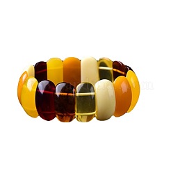 Pulseras elásticas rectangulares de ámbar natural para mujer.&nbsp;FIND-PW0021-03