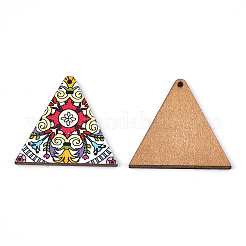 Pendentifs en tilleul imprimé&nbsp;X-WOOD-S045-013B
