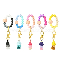 Porte-clés bracelet en perles de silicone&nbsp;KEYC-FS00002