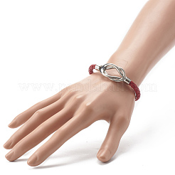 Geflochtene Armbänder aus Rindslederimitat&nbsp;BJEW-JB06445-01