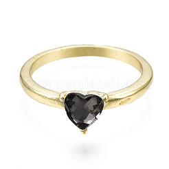 Kubische Zirkonia-Fingerringe aus Zahnstangenbeschichtung&nbsp;RJEW-T011-35LG-RS