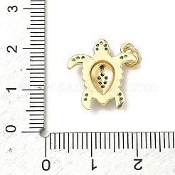 Pendentifs avec zircon cubiques à micro-pavés en laiton&nbsp;KK-H255-01A-G02