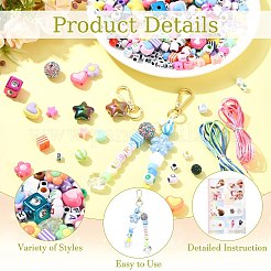 Kits de fabrication de porte-clés bricolage&nbsp;DIY-CJZ0001-02