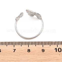 Offene Manschettenringe aus Edelstahl 304 für Damen&nbsp;RJEW-A102-07P