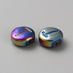 Perle di vetro elettrodeposte&nbsp;GLAA-WH0038-29T