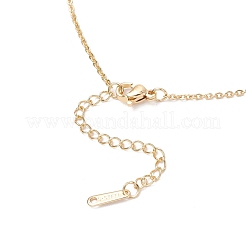 Collar con colgante de circonita cúbica transparente micro pavé de latón&nbsp;NJEW-JN05390-01