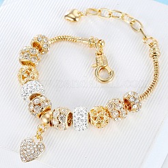 Herz-Legierung mit Kristall-Strass-Charm-Armbändern&nbsp;FS-WG8E942-01