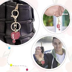 2 portachiavi a forma di mela con strass in 2 colori&nbsp;KEYC-CA0001-32