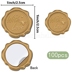 100 Stück selbstklebende Wachssiegelaufkleber&nbsp;DIY-CP0010-70A