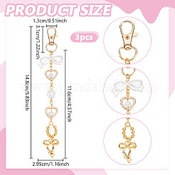 3 colgante de aleación con lazo decorativo&nbsp;AJEW-NB0007-01
