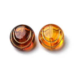 Imitazione perline acriliche trasparenti color ambra&nbsp;MACR-D071-02E