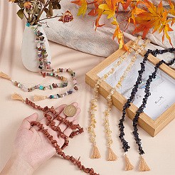 Décorations de pendentif de puces de pierres précieuses&nbsp;HJEW-AB00564