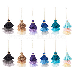 12 stücke 6 arten nylon gewinde quaste große anhänger dekorationen&nbsp;FIND-TA0009-18
