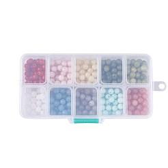 Perles de jade naturelles 10 couleurs&nbsp;G-JP0001-05-6mm