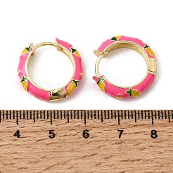 Ohrringe aus Messing mit Emaille-Muster und Chili-Motiv&nbsp;EJEW-G471-02G