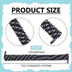 Lacci per scarpe a molla in poliestere e lattice di gomma&nbsp;DIY-WH0723-030C