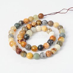 Natürliche Xiuyan Jade Stränge&nbsp;G-O060-15-8mm