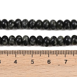 Stränge aus natürlichen schwarzen Jaspisperlen&nbsp;G-L647-D06-4x6mm
