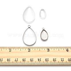 DIY-Anhänger-Sets aus tropfenförmigem 304 Edelstahl&nbsp;DIY-FS0008-40