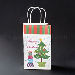 Bolsas de regalo de papel kraft con tema navideño&nbsp;CARB-L009-A10