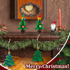 1 Beutel unfertige Weihnachtsbäume aus Holz&nbsp;WOOD-GA0002-01