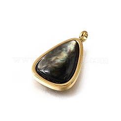 Natürliche schwarze Lippe Shell Anhänger&nbsp;STAS-F318-15G