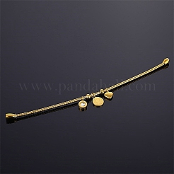 Pulseras con dijes de acero inoxidable 304 para mujer&nbsp;BJEW-G770-02G