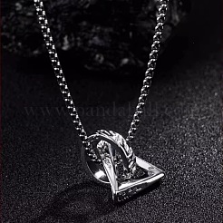 Collana da uomo con anello in lega e ciondolo triangolare&nbsp;WG487F5-01