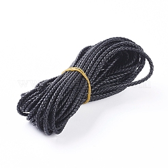Runde gefaltete Bolo geflochtene Lederimitatschnur&nbsp;LC-G008-B01