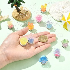 Decoraciones de exhibición con forma de coral de resina luminosa&nbsp;DJEW-CJZ0001-010