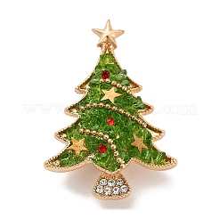 Weihnachtslegierung Strass-Anstecknadeln für Rucksackkleidung&nbsp;JEWB-C052-01A-KCG