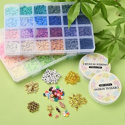 Kit fai da te per la creazione di braccialetti da surfista heishi&nbsp;DIY-YW0005-86