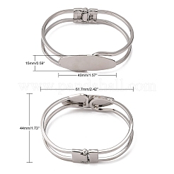 Messing blank Armreif Basis&nbsp;BJEW-N024-N-FF