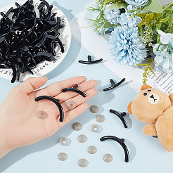 100Sets 2 Stile Plastikpuppen-Bastelmund&nbsp;DIY-PH0033-82