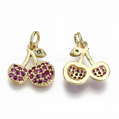 Ciondoli in ottone micro pavé oldrose cubic zirconia&nbsp;X-ZIRC-S067-151-NF