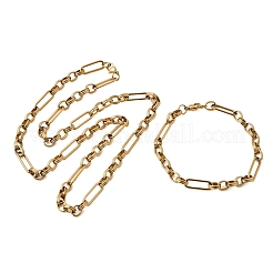 Schmucksets aus Gliederketten aus Edelstahl 304&nbsp;SJEW-L199-09G
