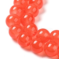 Perles rondes en verre imitation jade&nbsp;DGLA-Q021-8mm-32