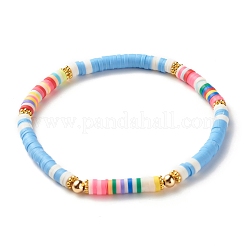 Ensemble de bracelets extensibles en perles heishi en argile polymère faits à la main&nbsp;BJEW-JB07355