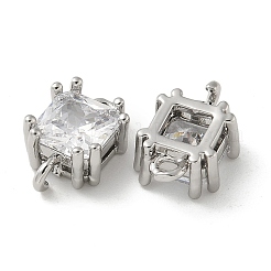 Colgantes de circonita cúbica con micro pavé de latón&nbsp;KK-R210-02P
