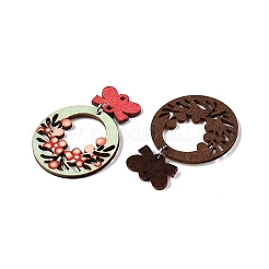 Pendentifs en bois de peuplier imprimé&nbsp;FIND-N005-74B