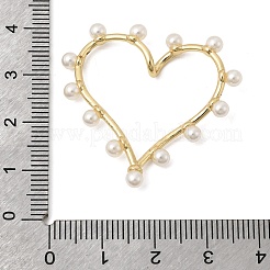 Hohle Anhänger aus Messing mit Imitationsperlen&nbsp;KK-K419-10G