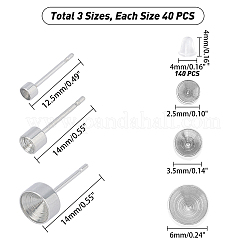 Ohrstecker-Beschläge aus Edelstahl 304&nbsp;STAS-UN0021-16P