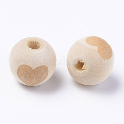 Perle europee di legno naturale non finito&nbsp;WOOD-S057-005A