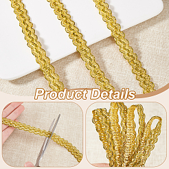 Ruban dentelle ondulée polyester 11 m&nbsp;OCOR-WH0088-26A
